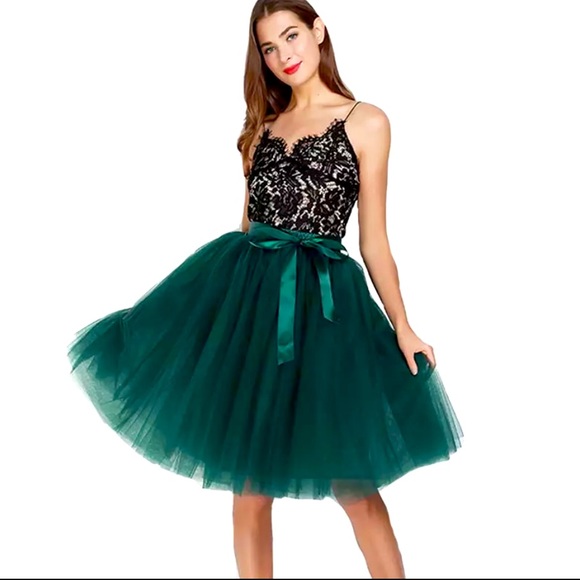 5 Layers 65cm Midi Tulle Skirt Tutu Skirts Womens Lolita Petticoat - Picture 3 of 6